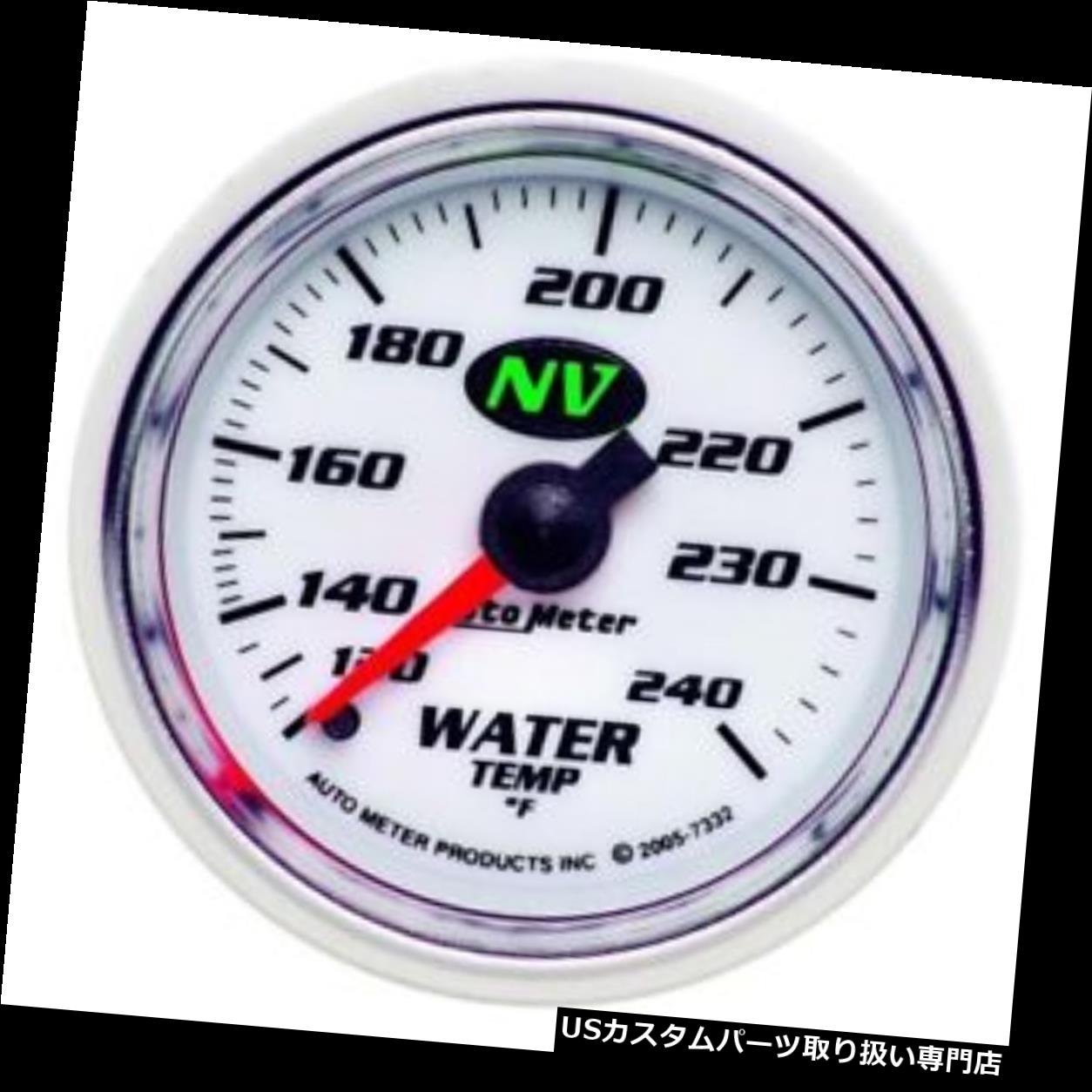 タコメーター 自動メートル7332 NVの機械水温計、2-1 / 16インチ Auto Meter 7332 NV Mech