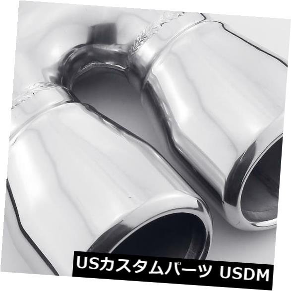 2.25 インレットデュアルオーバルスラントカットアウトレットシングルエキゾーストチップ304ステンレス鋼 2.25 Inlet Dual Oval Slant Cut Outlet Single E