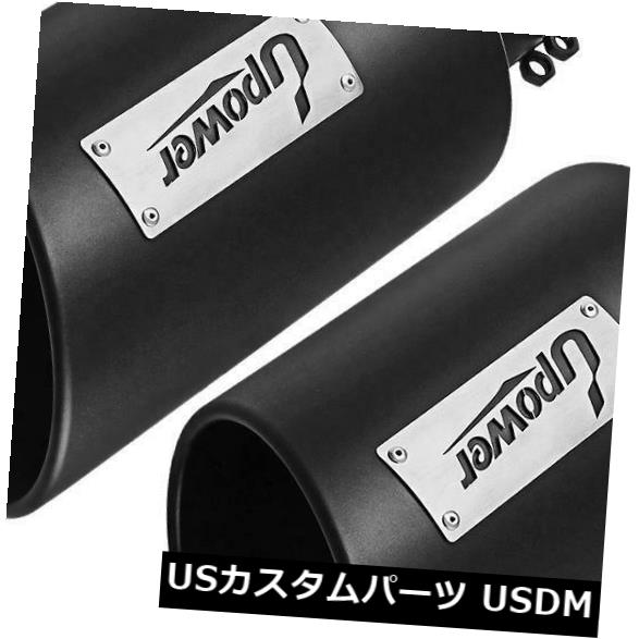 エキゾーストチップステンレステールパイプに2個のブラッククランプのパック4 インレット7アウトレット15 ロング Pack of 2 Black Clamp On Exhaust Tip Stainl