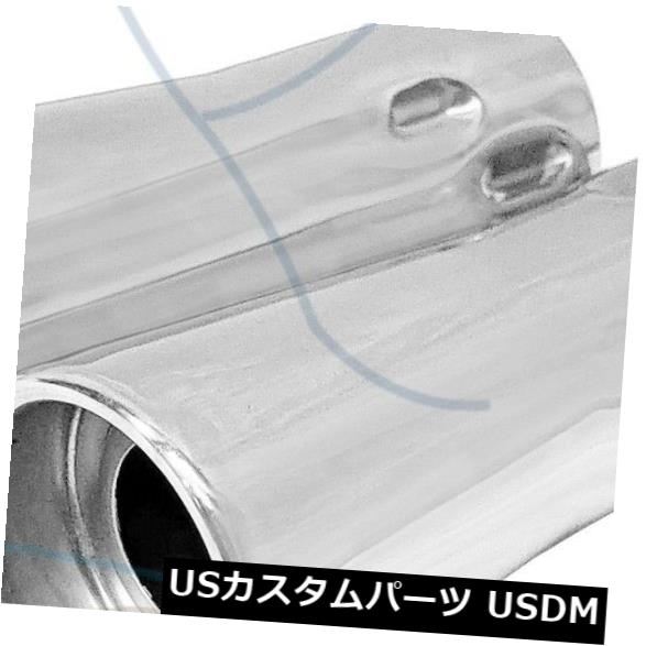 JST093ペア1.75 ステンレス丸型排気チップ1 3/4インレット2 1/2 アウトレット5ロング JST093 PAIR 1.75 Stainless Round Exhaust Tip 1 3