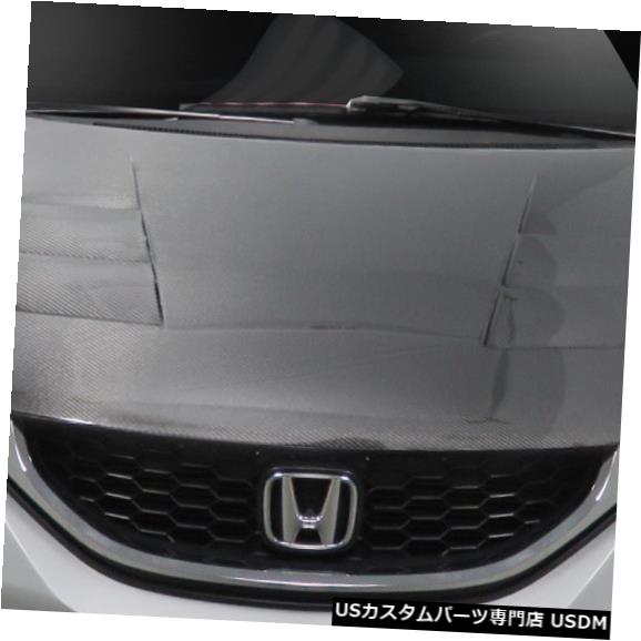 12-15 Honda Civic 4dr TS-1カーボンファイバークリエーションズボディキット-フード!!! 114288