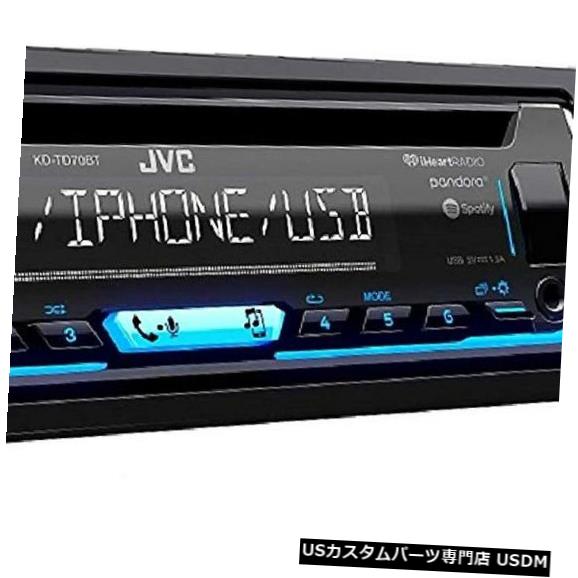 JVC KD-TD70BTシングルDIN BluetoothインダッシュCD AM / FM USB補助デジタルメディア